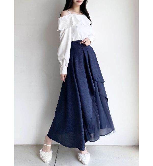 RESEXXY「アシンメトリーフレアボリュームスカート」|スカート|