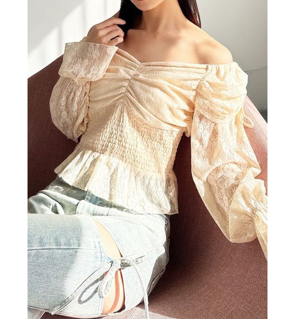 RESEXXY「レイヤードオフショルブラウス」|シャツ・ブラウス|オレンジ