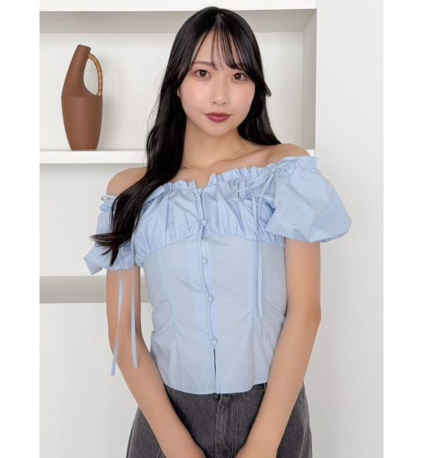 dazzlin「2WAYバルーンスリーブギャザーブラウス」|シャツ・ブラウス|