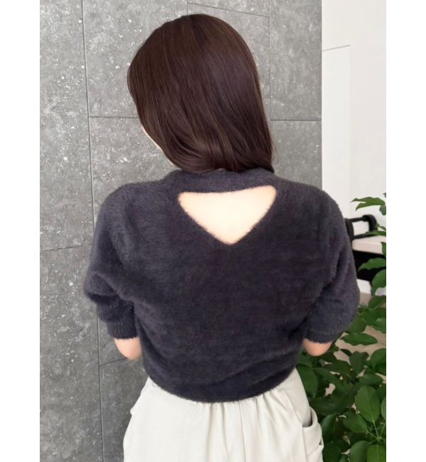 dazzlin「2wayシャギーハーフスリーブトップス」|ニット・セーター|