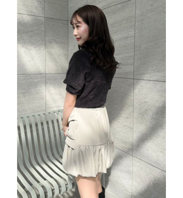 dazzlin「2wayシャギーハーフスリーブトップス」|ニット・セーター|