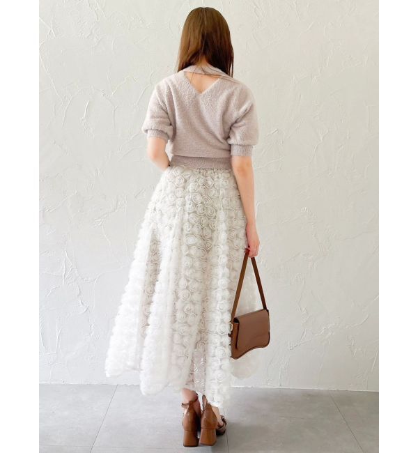 dazzlin「2wayシャギーハーフスリーブトップス」|ニット・セーター|