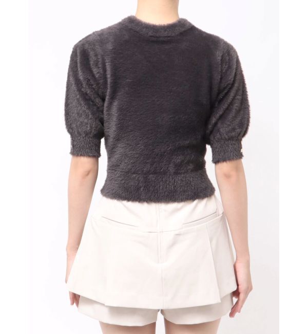 dazzlin「2wayシャギーハーフスリーブトップス」|ニット・セーター|