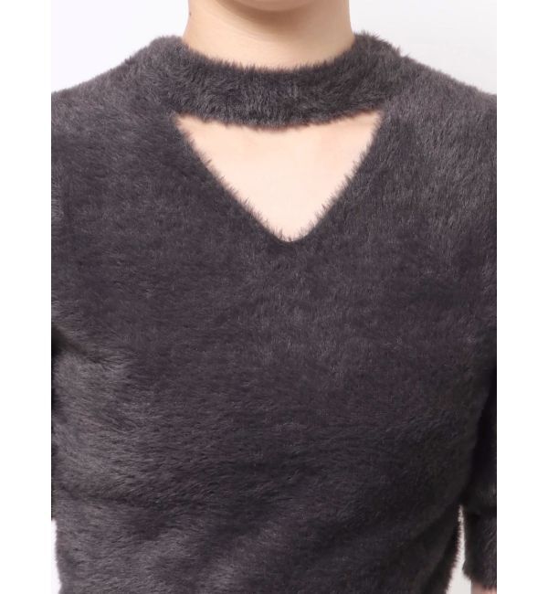 dazzlin「2wayシャギーハーフスリーブトップス」|ニット・セーター|