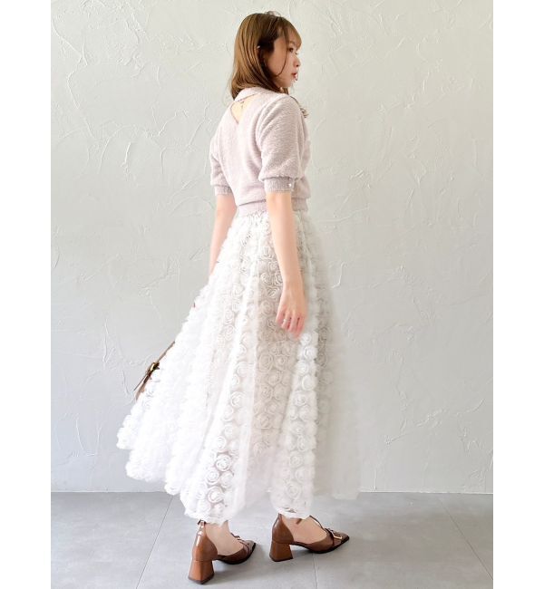 dazzlin「2wayシャギーハーフスリーブトップス」|ニット・セーター|