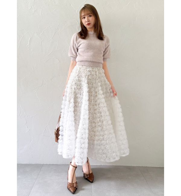 dazzlin「2wayシャギーハーフスリーブトップス」|ニット・セーター|