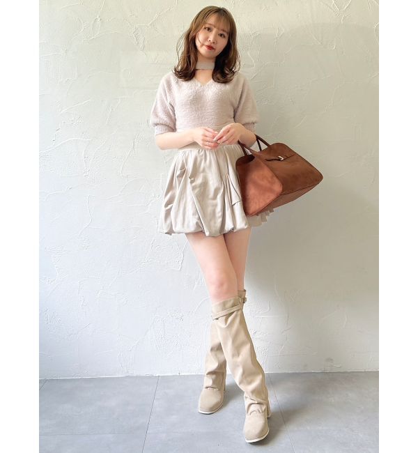 dazzlin「2wayシャギーハーフスリーブトップス」|ニット・セーター|