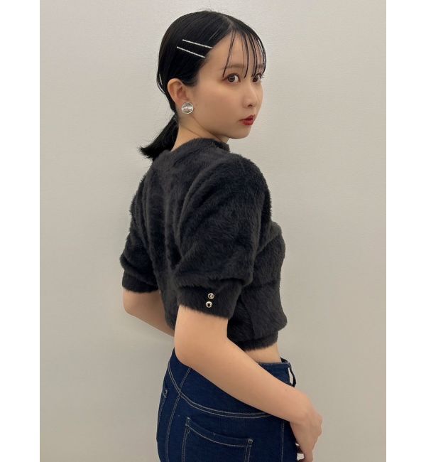 dazzlin「2wayシャギーハーフスリーブトップス」|ニット・セーター|