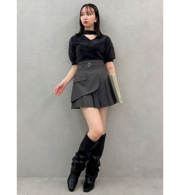 dazzlin「2wayシャギーハーフスリーブトップス」|ニット・セーター|