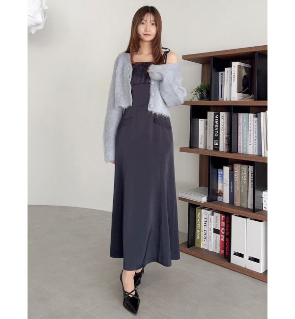 dazzlin「レイヤードライクリボンキャミワンピース」|ワンピース|