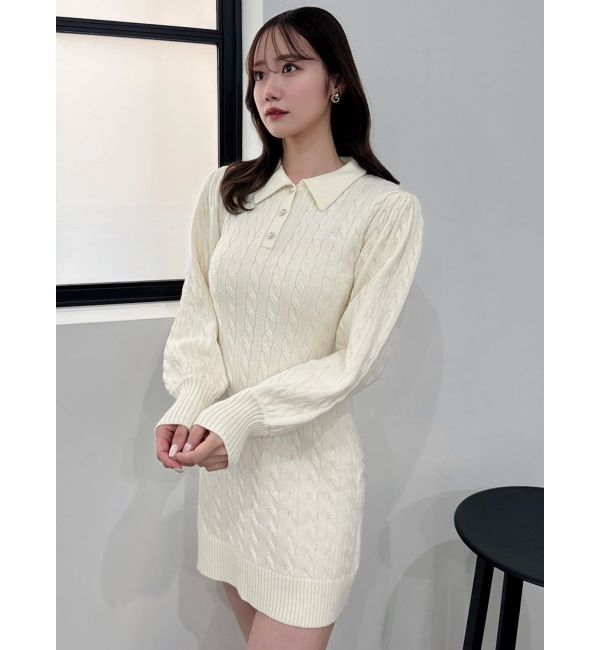 dazzlin「【POLO BCSコラボ/20周年記念復刻！】ケーブルポロニットワンピース」|ワンピース|