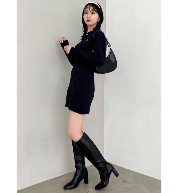 dazzlin「【POLO BCSコラボ/20周年記念復刻！】ケーブルポロニットワンピース」|ワンピース|