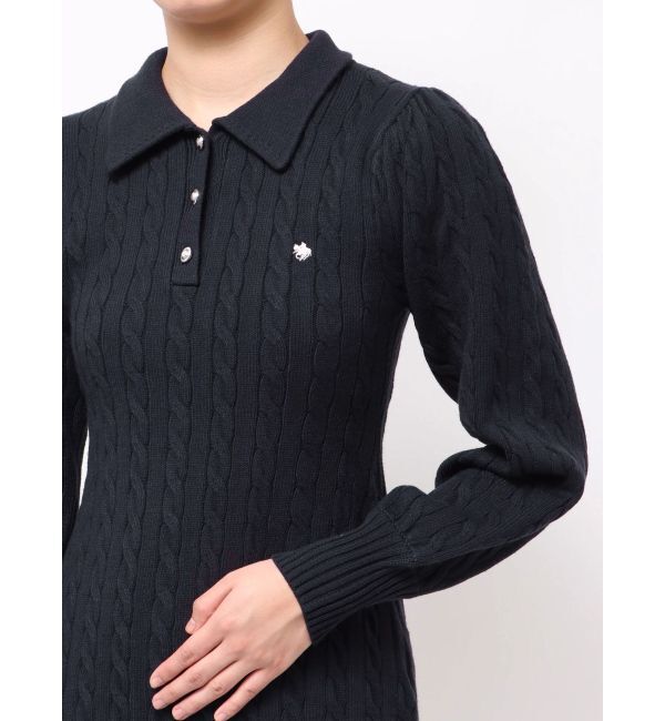 dazzlin「【POLO BCSコラボ/20周年記念復刻！】ケーブルポロニットワンピース」|ワンピース|