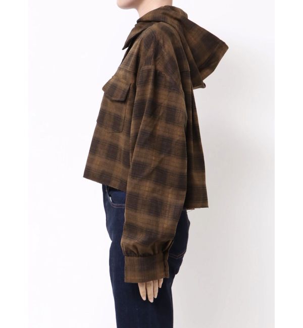 EMODA「クロップフードシャツ」|シャツ・ブラウス|