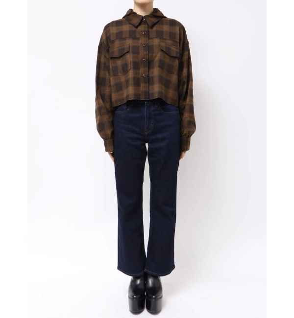 EMODA「クロップフードシャツ」|シャツ・ブラウス|