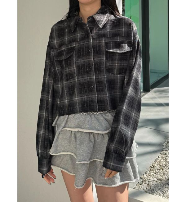 EMODA「クロップフードシャツ」|シャツ・ブラウス|