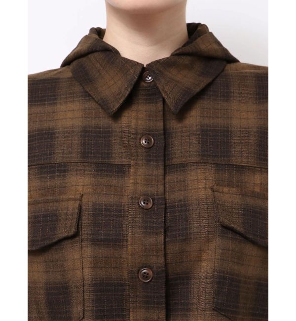 EMODA「クロップフードシャツ」|シャツ・ブラウス|