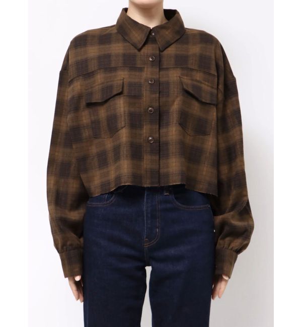 EMODA「クロップフードシャツ」|シャツ・ブラウス|