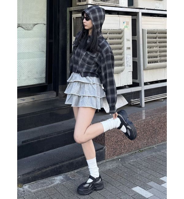 EMODA「クロップフードシャツ」|シャツ・ブラウス|