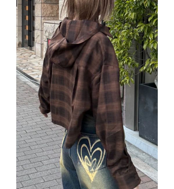 EMODA「クロップフードシャツ」|シャツ・ブラウス|