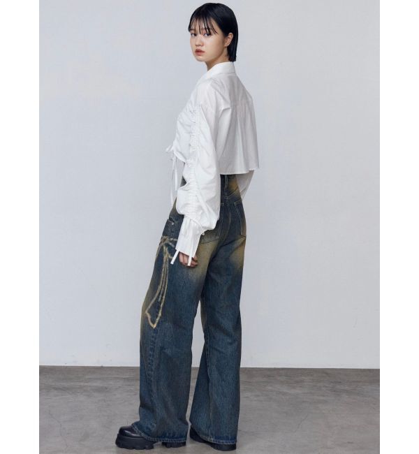 EMODA「ストリングリボンショートシャツ」|シャツ・ブラウス|