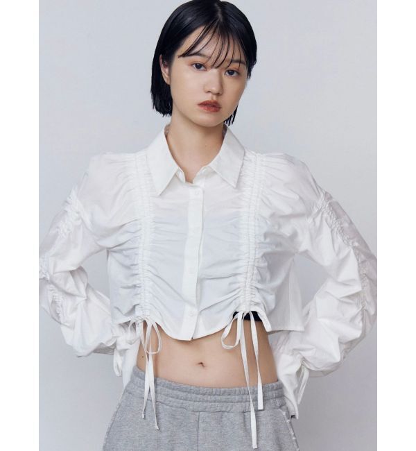 EMODA「ストリングリボンショートシャツ」|シャツ・ブラウス|