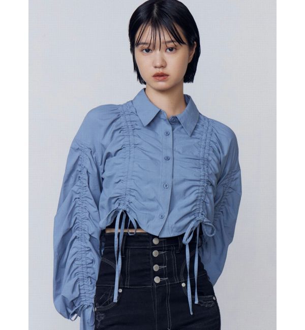 EMODA「ストリングリボンショートシャツ」|シャツ・ブラウス|