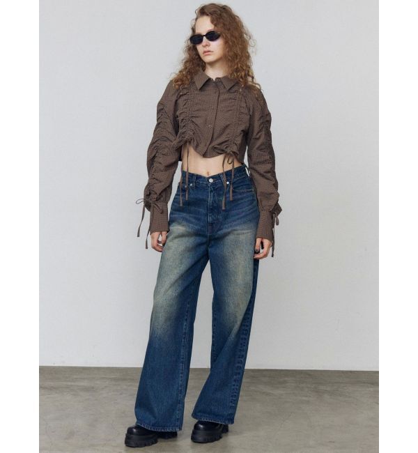 EMODA「ストリングリボンショートシャツ」|シャツ・ブラウス|