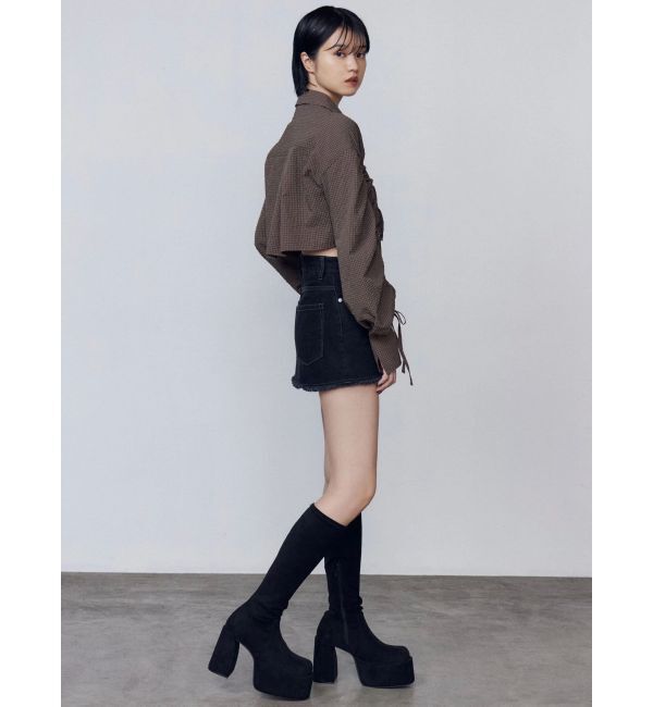 EMODA「ストリングリボンショートシャツ」|シャツ・ブラウス|