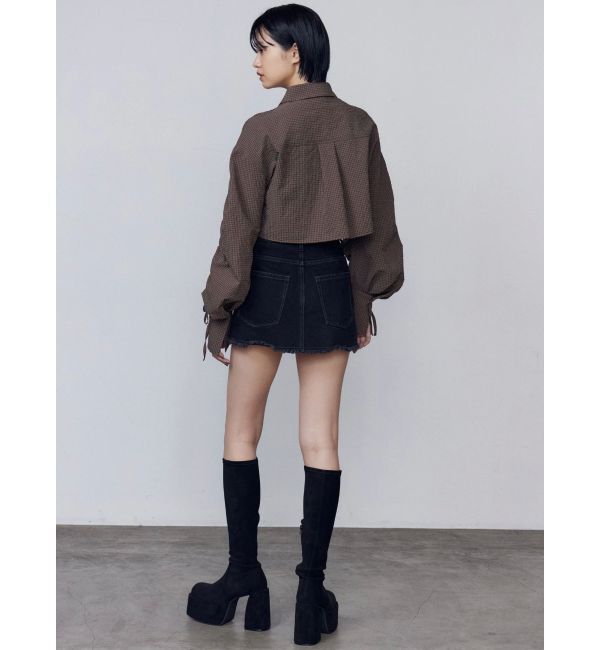 EMODA「ストリングリボンショートシャツ」|シャツ・ブラウス|