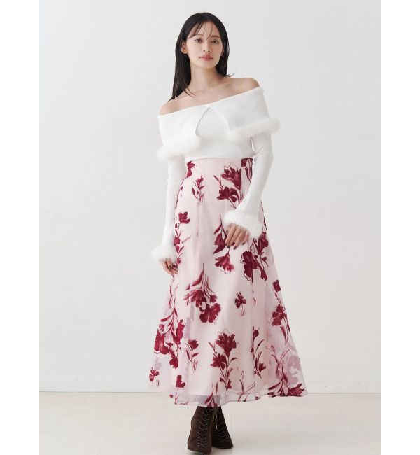 MERCURYDUO「【追加生産】フェイクファートリミングニット」|ニット・セーター|