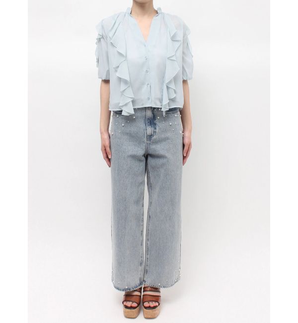 MERCURYDUO「ラッフルオープンショルダーブラウス」|シャツ・ブラウス|