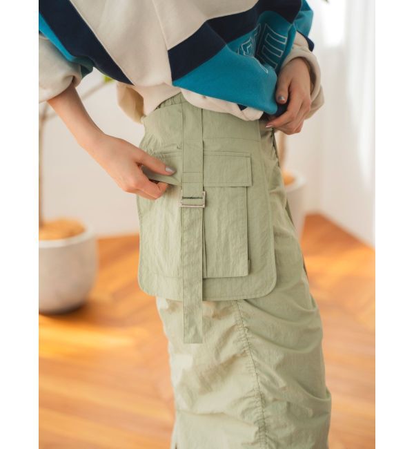 Ungrid「ポケットデザインギャザースカート」|スカート|