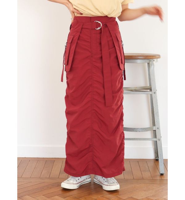 Ungrid「ポケットデザインギャザースカート」|スカート|