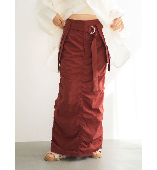 Ungrid「ポケットデザインギャザースカート」|スカート|