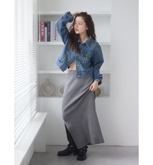 Ungrid「サイドスリットリブニットスカート」|スカート|