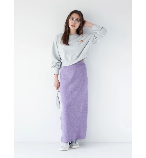 Ungrid「サイドスリットリブニットスカート」|スカート|