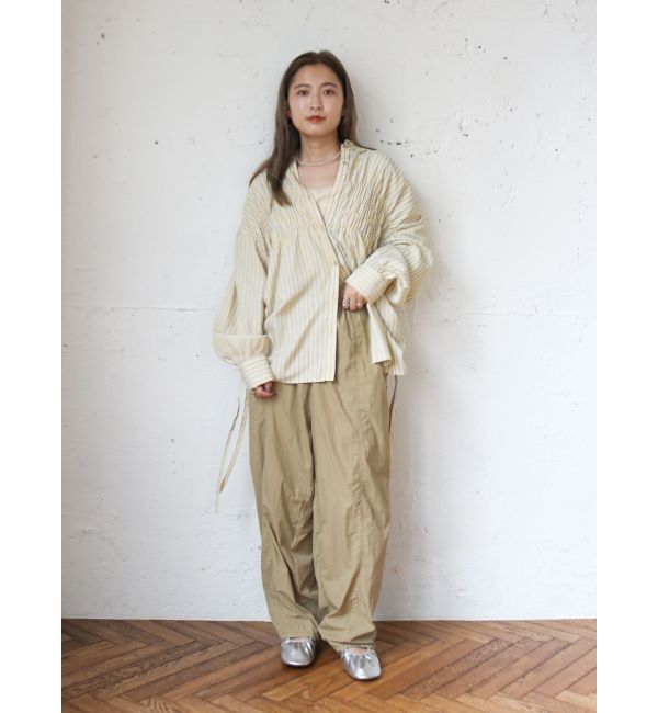 Ungrid「ナイロン混ボリュームラフパンツ」|その他|