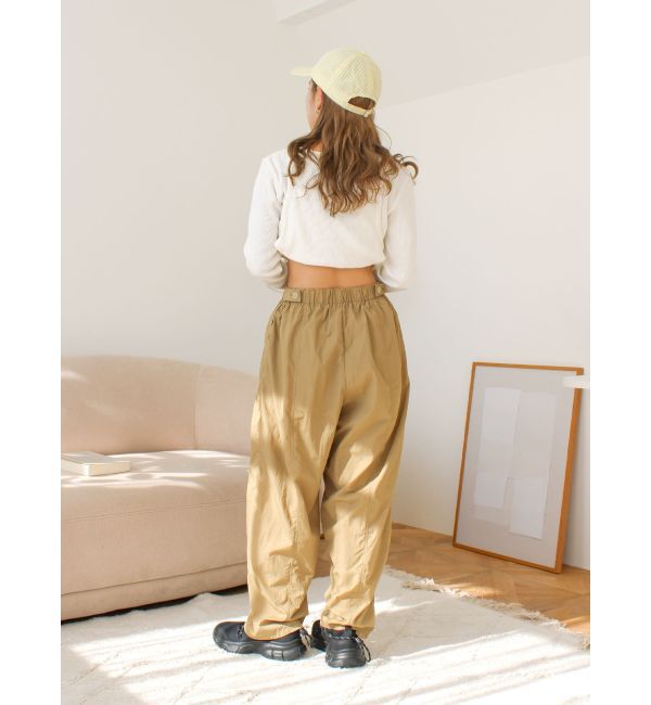 Ungrid「ナイロン混ボリュームラフパンツ」|その他|