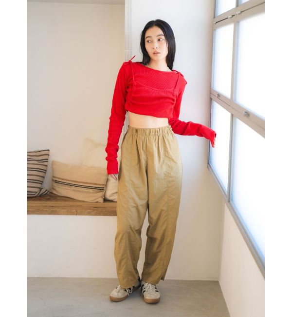 Ungrid「ナイロン混ボリュームラフパンツ」|その他|