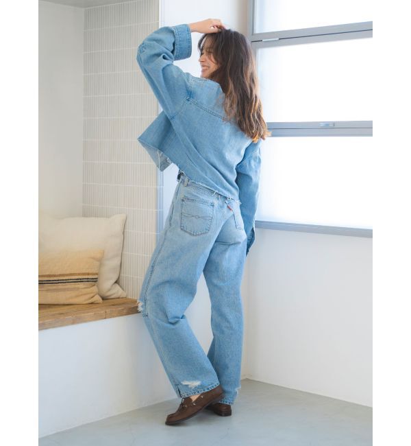 Ungrid「ヘムスリットクラッシュデザインデニム」|デニム|