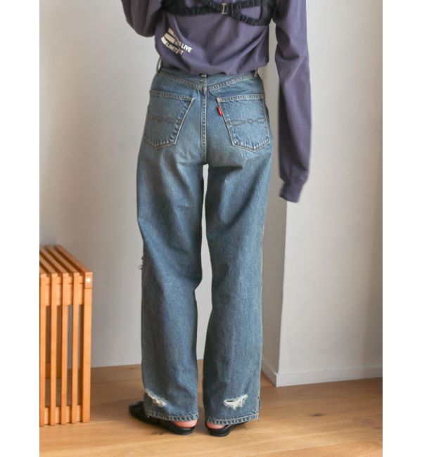 Ungrid「ヘムスリットクラッシュデザインデニム」|デニム|