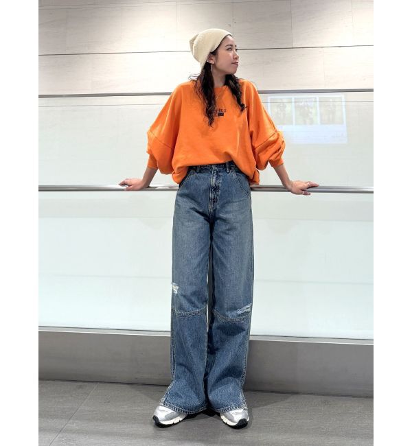 Ungrid「ヘムスリットクラッシュデザインデニム」|デニム|