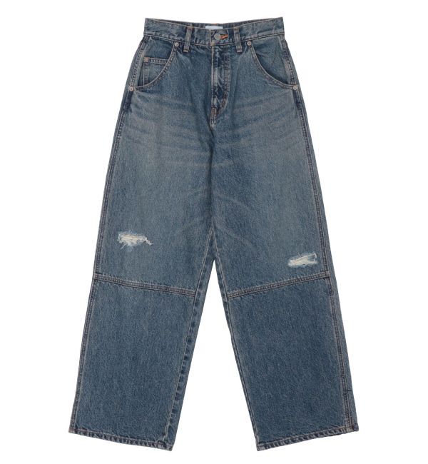 Ungrid「ヘムスリットクラッシュデザインデニム」|デニム|