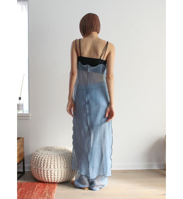 Ungrid「カラーパイピングシアーキャミワンピース」|ワンピース|