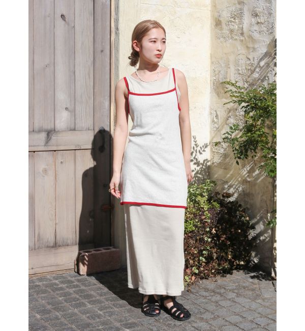 Ungrid「レイヤードデザインノースリワンピース」|ワンピース|アイボリー