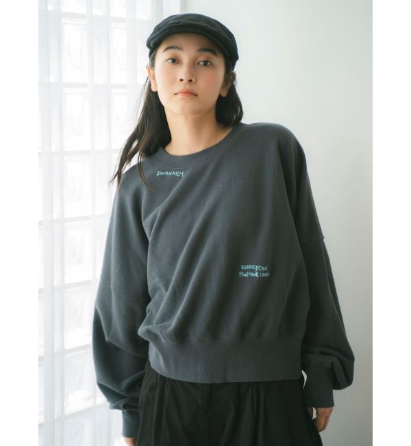 Ungrid「スリーブボリューム刺繍スウェット」|スウェット・ジャージ|