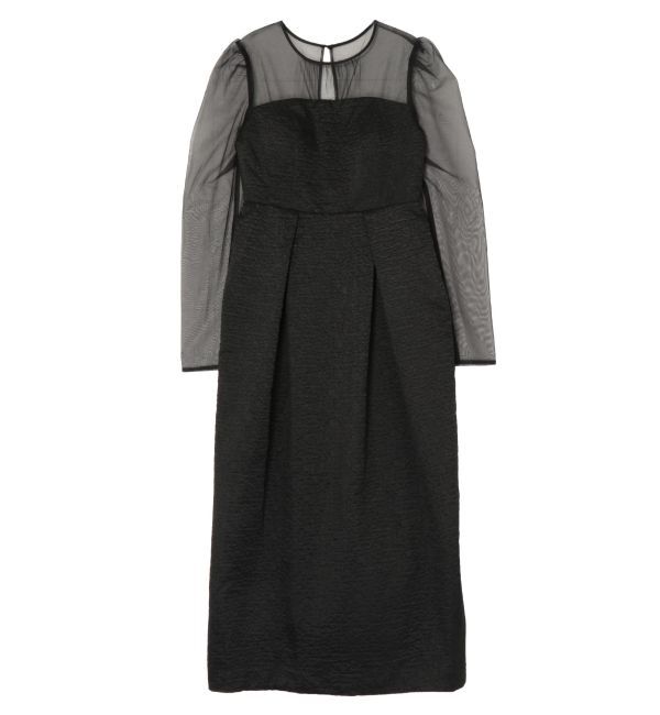 LAGUNAMOON「LADYジャガードコクーンドレス」|ドレス|ブラック