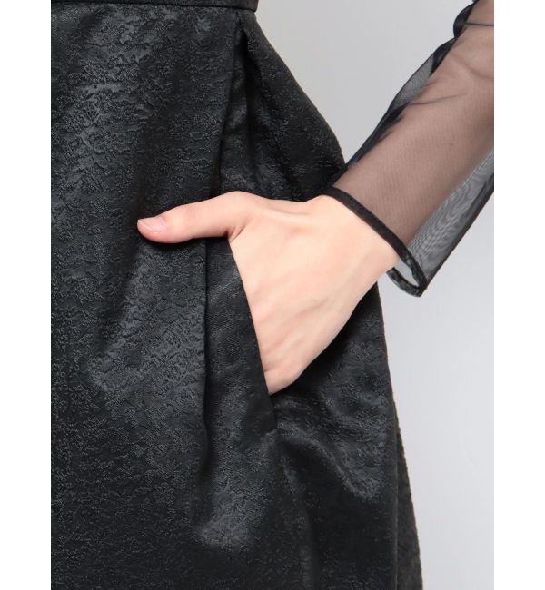 LAGUNAMOON「LADYジャガードコクーンドレス」|ドレス|