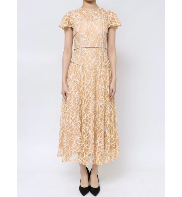 LAGUNAMOON「LADYパイピングビスチェレースワンピース」|ドレス|